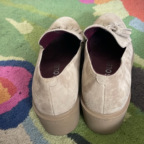 Aerosoles Taupe Wedge Loafers W12 - Picture 2 of 7